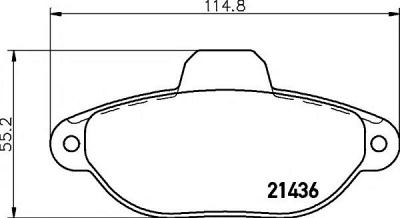 HELLA PAGID 8db355019161 -  Комплект тормозных колодок, дисковый тормоз